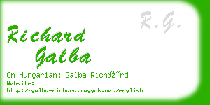richard galba business card